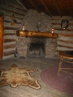 Fireplace at the Hunting Lodge